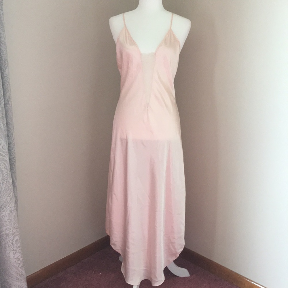 Long pastel pink  chemise by Victoria’s Secret